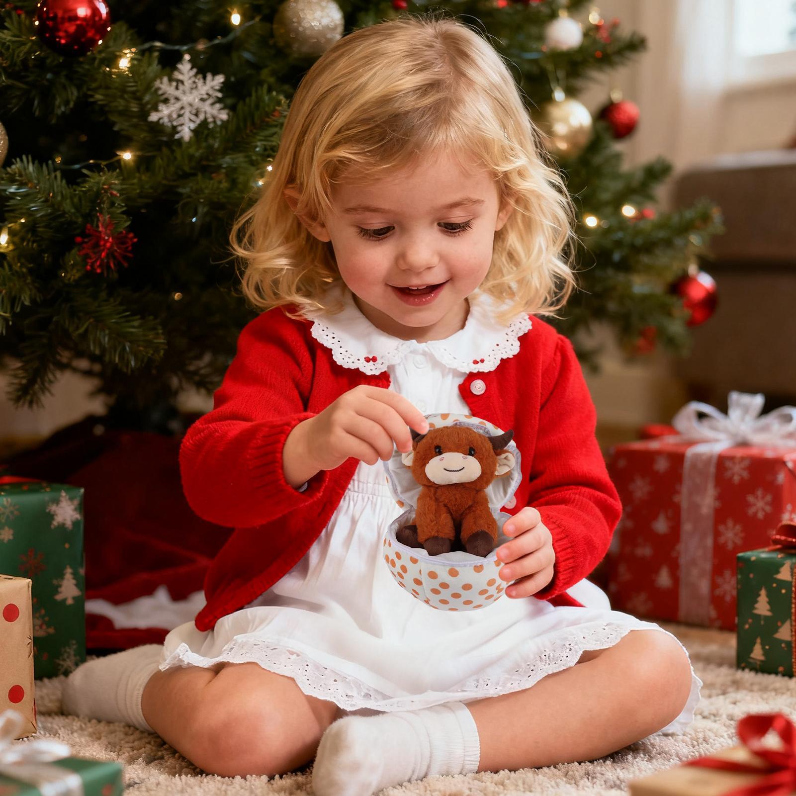 Kids Zip Toys - ตุ๊กตาสัตว์ขนนุ่ม ของตกแต่งเทศกาลอีสเตอร์ ของสะสม ตุ๊กตาไข่ซิป สำหรับผู้ชาย เด็กชาย