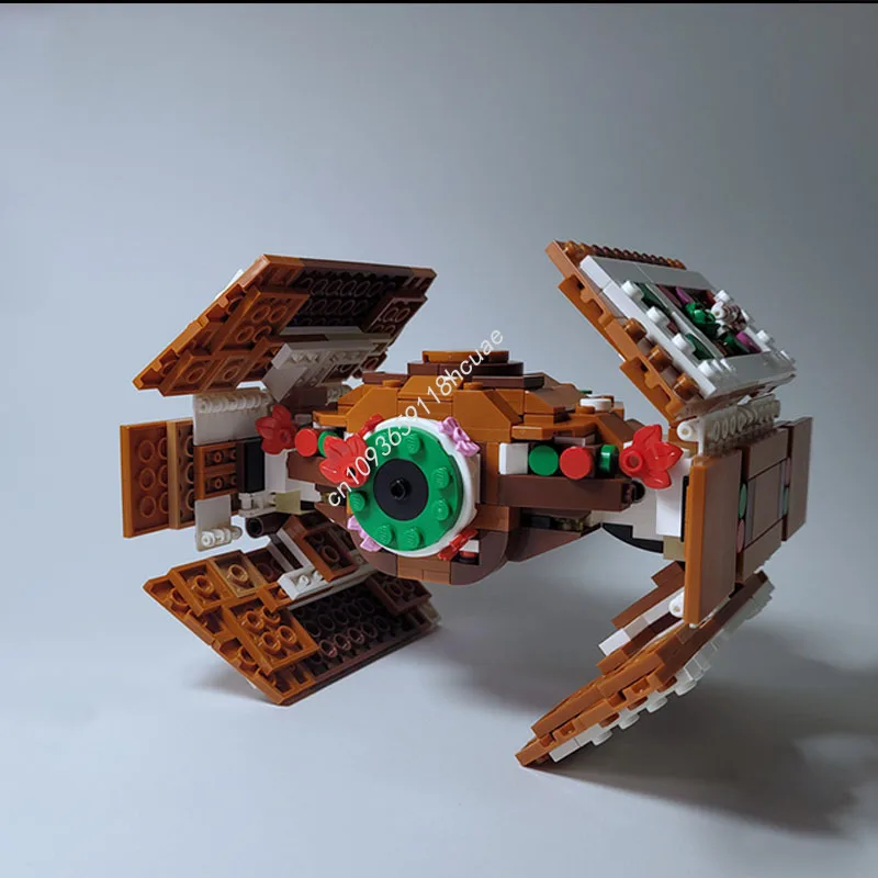 Kid Toys Ads - ตัวต่อรูปเครื่องบินรบขั้นสูง Gingerbread TIE/ad รุ่นใหม่ 500 ชิ้น