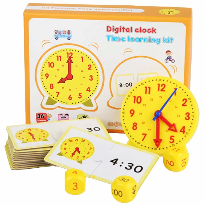 Kid Toys Ads - นาฬิกามอนเตสซอรี่สำหรับเด็ก ของเล่นเสริมพัฒนาการ ฝึกการเรียนรู้เรื่องชั่วโมง นาที วินาที ของเล่นจับคู่ปริศนา