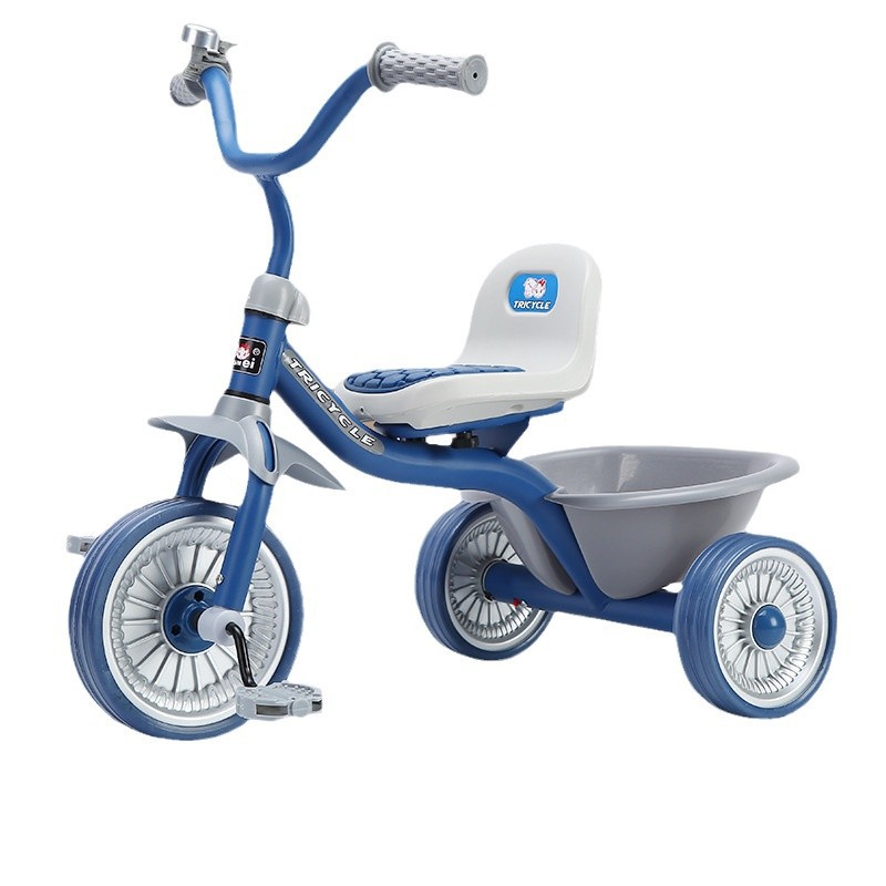 Kids Toys Electric - รถสามล้อเด็กแบบเรียบง่าย สำหรับเด็กอายุ 1-6 ปี ทั้งเด็กชายและเด็กหญิง พร้อมตะกร้า
