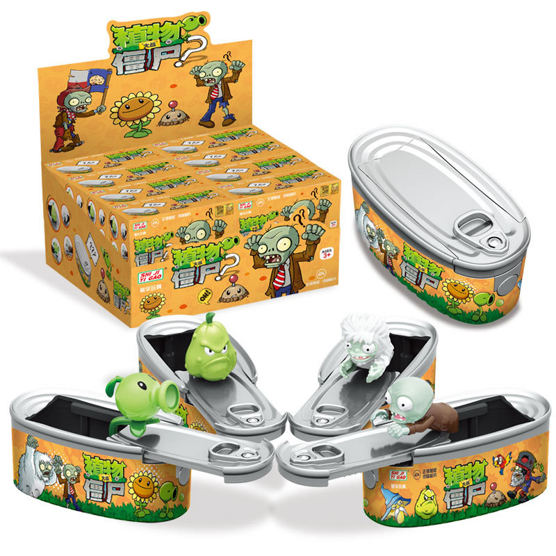 Kids Zip Toys - ของเล่นแท้จากเกม Plants vs. Zombies รุ่นกระป๋องซิปเปิดได้ ฟิกเกอร์แอคชั่น