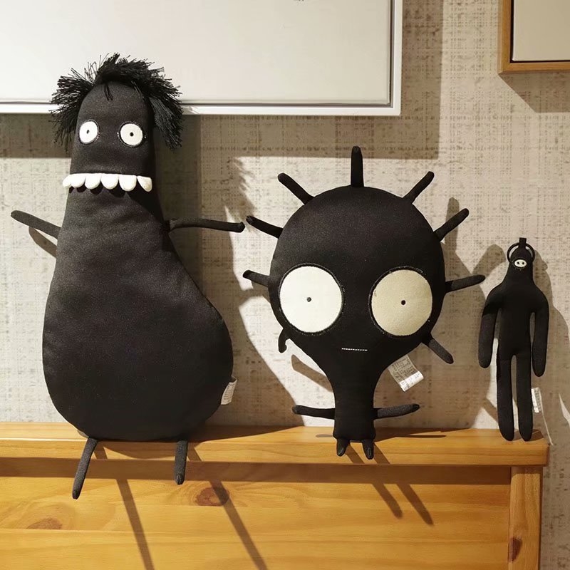 Kids Quirky Toys - ตุ๊กตาขนนุ่มสไตล์โกธิคสีเข้ม น่ารัก แปลกตา น่ากลัว น่ารักแบบคาวาอี้ ใช้เป็นพร็อพถ่ายรูป