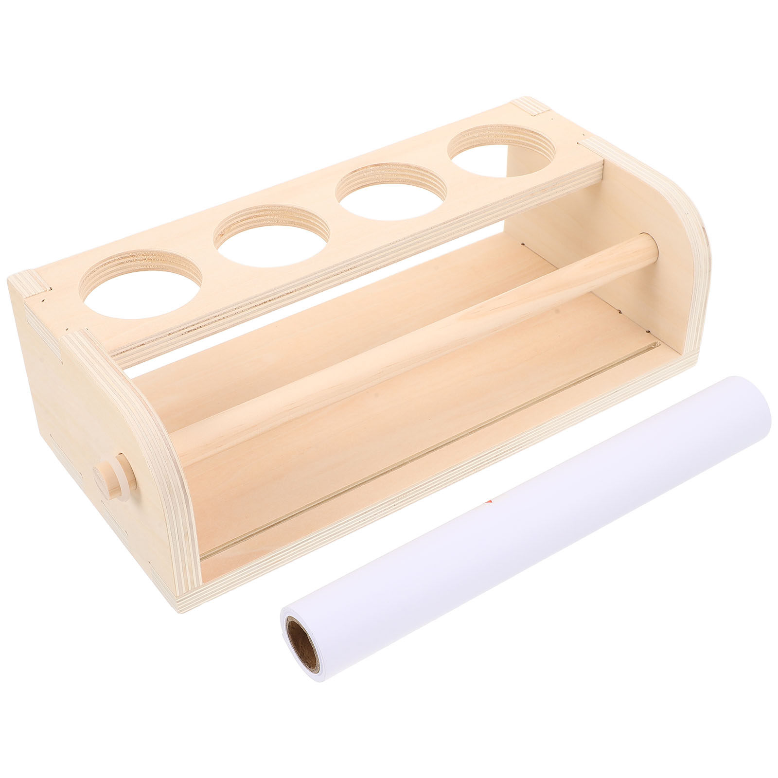 Kids Art Easel - ขาตั้งวาดภาพไม้สำหรับเด็ก พร้อมที่วางม้วนกระดาษ ขนาด 500x29 ซม. ขาตั้งแบบตั้งโต๊ะมั่นคง