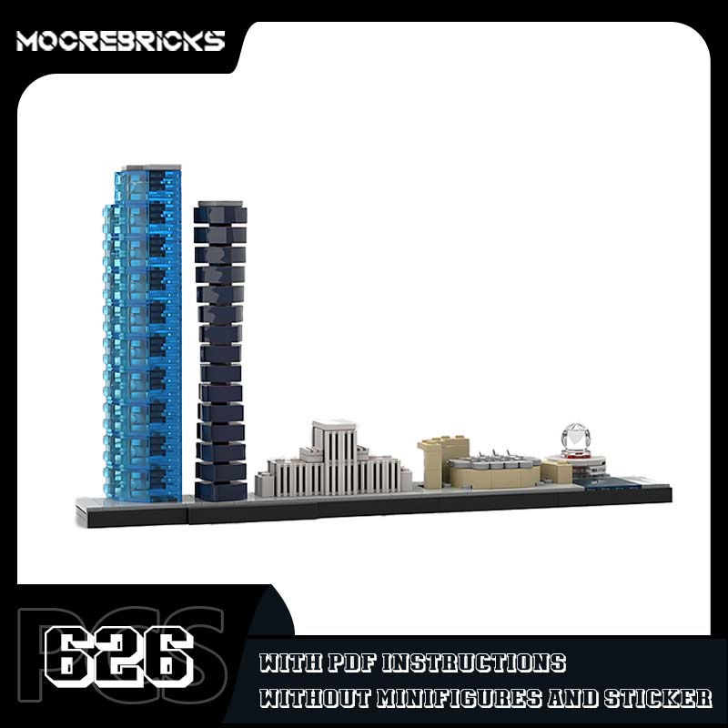 Kids Toys Vancouver - MOC แวนคูเวอร์ สกายไลน์ โมเดล ตัวต่อสร้างสรรค์ ชุดสถาปัตยกรรมเมืองชื่อดัง