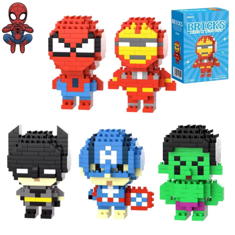 Kids Toys Blocks - BANDAI Marvel Spider Man Deadpool&เวนอม ไอรอน