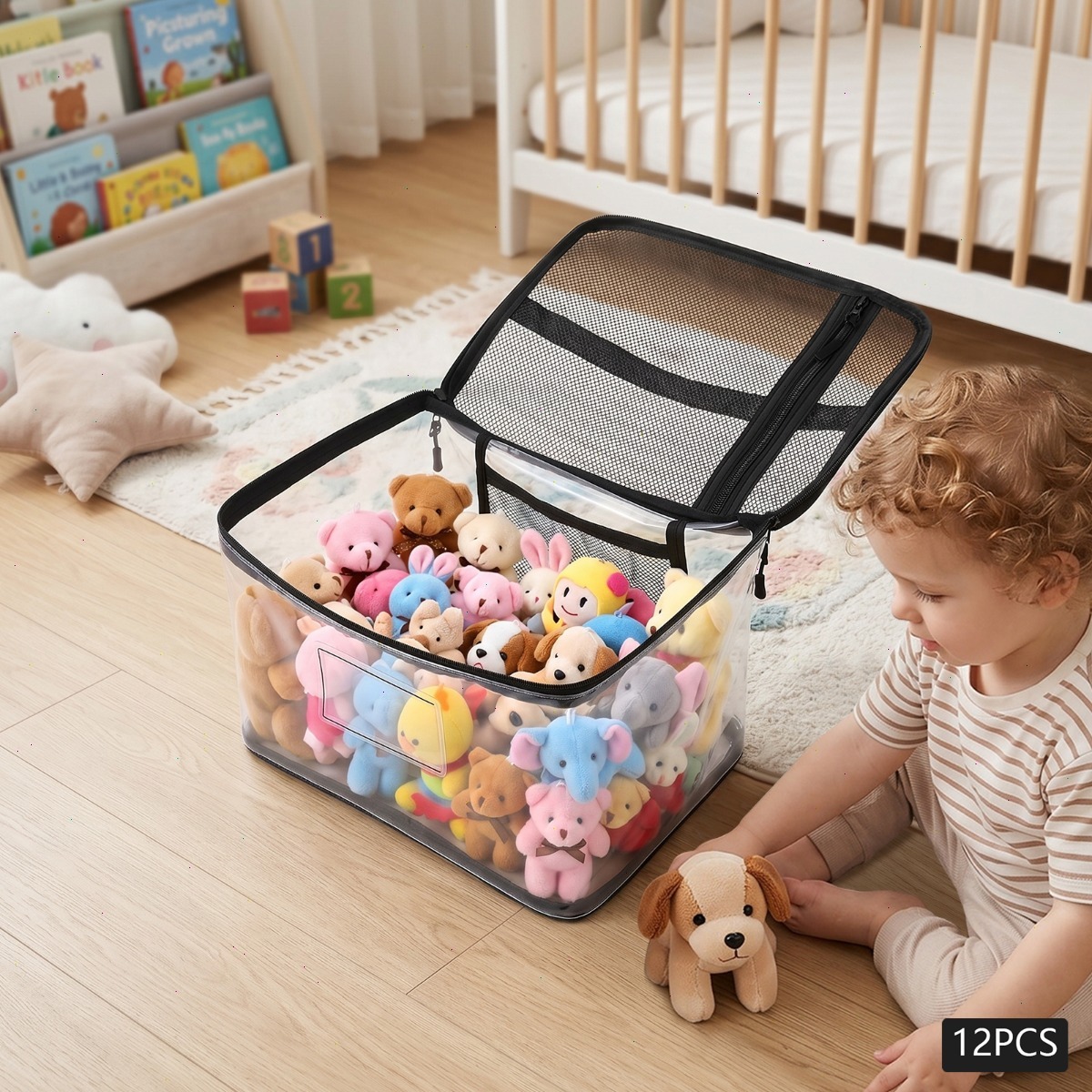 กล่องเก็บของเล่น 12 ชิ้น, กระเ - Kids Zip Toys บทวิจารณ์และราคา