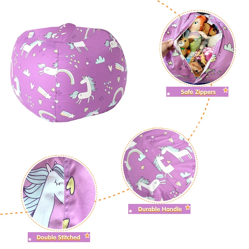 เก้าอี้บีนแบ็กเก็บของเล่นเด็กแ - Kids Zip Toys บทวิจารณ์และราคา