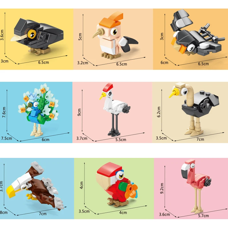 ตัวต่อสัตว์ นก นกแก้ว นกยูง นก - Kids Toys Blocks บทวิจารณ์และราคา