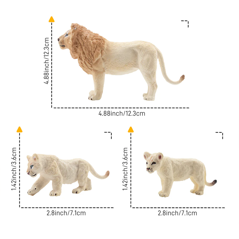 6 ชิ้นจําลอง White Lion ครอบคร - Sandbox Play Set บทวิจารณ์และราคา