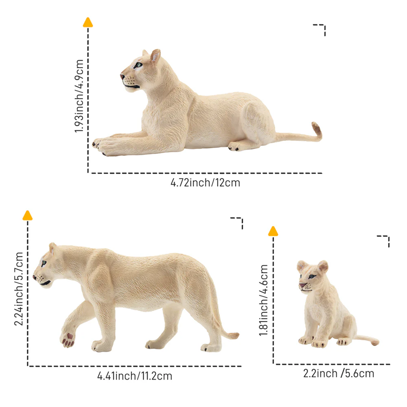 6 ชิ้นจําลอง White Lion ครอบคร - Sandbox Play Set บทวิจารณ์และราคา