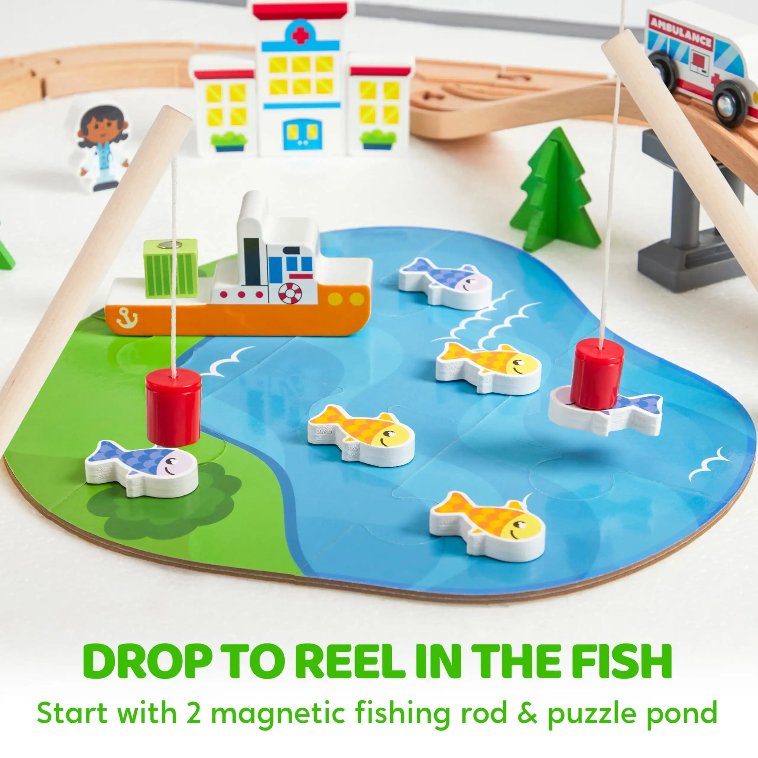 ชุดรถไฟไม้ Joyfy 110/60 ชิ้น พ - Kids Toys Set บทวิจารณ์และราคา
